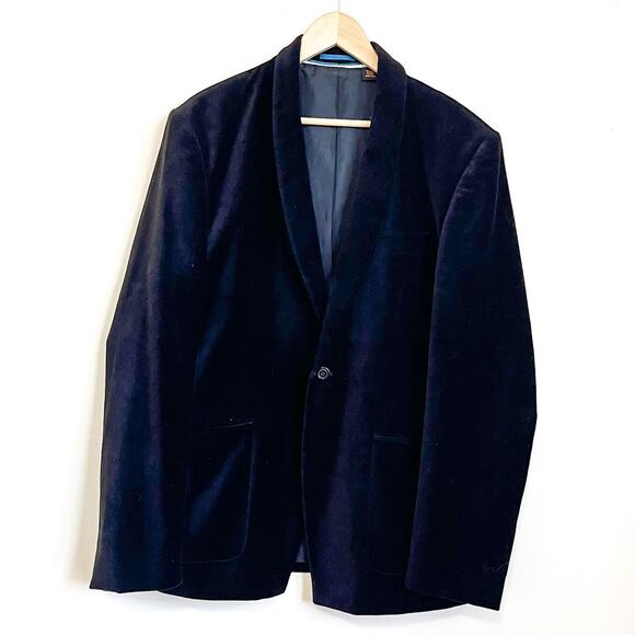 Ben Sherman Velvet Womens Blazer Size XL Black Preppy Old Money Whimsigoth - Picture 1 of 9